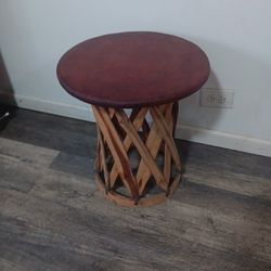 New 20" H X 18" W  Equipale Round Side Table 