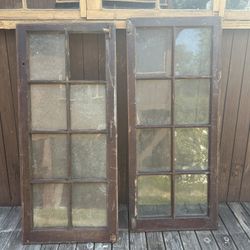2 Antique Barn Windows 