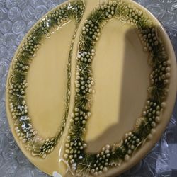 Ceramic Divider Plate For Peanut, Finger Vegetables 