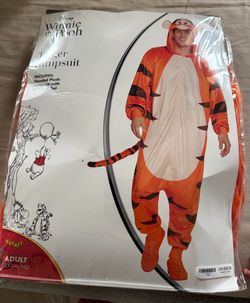 Disney Tigger Jumpsuit Costume Adult S/M — NEW