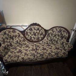 Antique  loveseats And Two Chairs