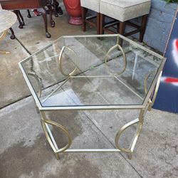 Brooke Hexagonal Glass And Metal Coffee Table From Z Gallerie 