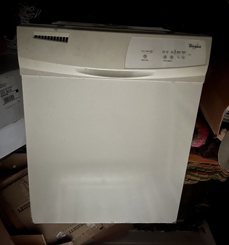 White Whirlpool Integrated Dishwasher