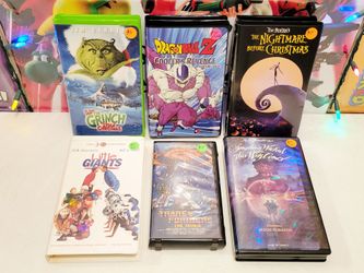 VHS Movie Dragon Ball Z Transformers Nightmare Christmas Grinch Little Giants