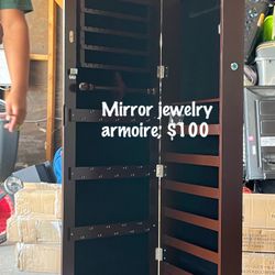 Mirror Jewelry Armoire 