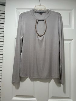 Marc New York gray long-sleeves top