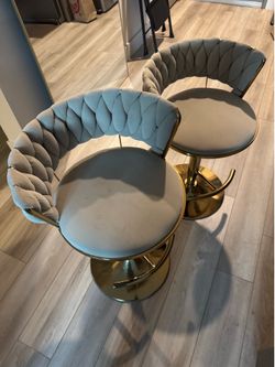2 Beige Barstools