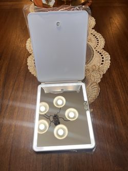 Folding Lighted Makeup Mirror