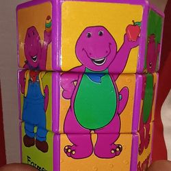 Barney's Great Adventure The Movie Spinning Block Puzzle Dino Vintage 1997 Lyons