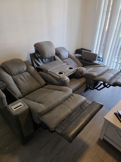 Gray Modern All Electric Couch