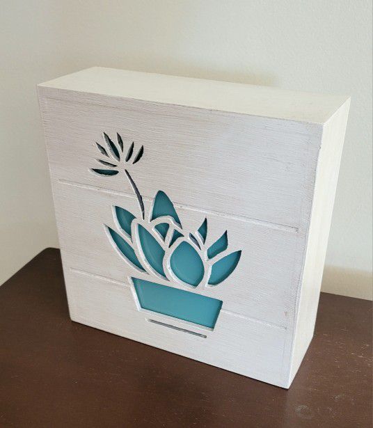 New Succulent/Lotus Wood Light Box