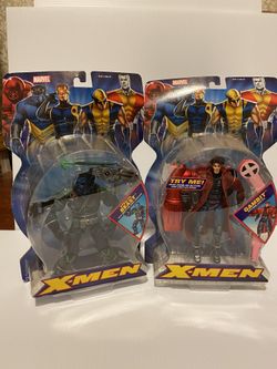 Marvel X-Men Beast & Gambit w/ Disk Shooter Action Figure 2005 ToyBiz - New MOC