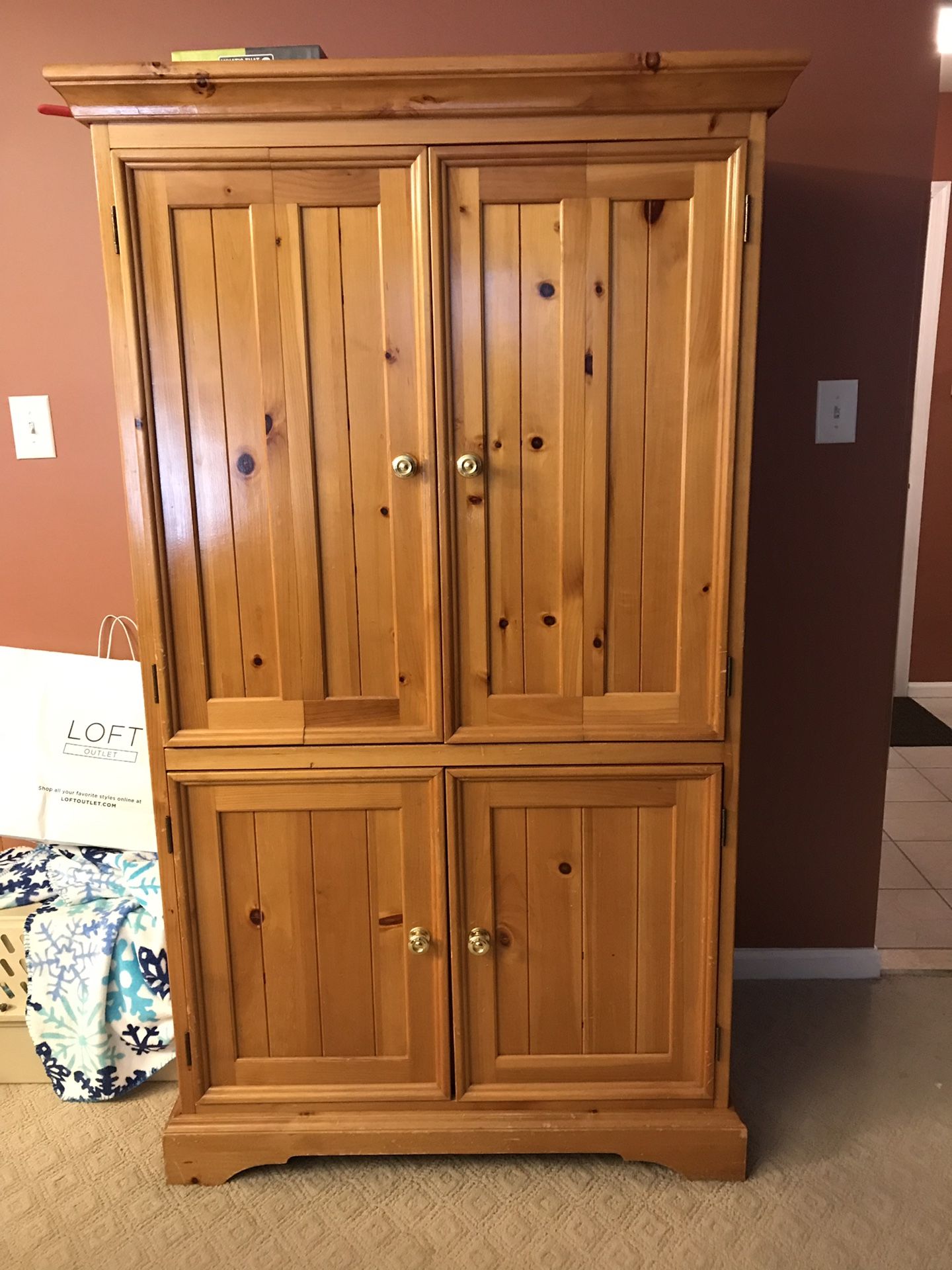 Free - pick up in Deptford ,Nj. This cabinet can be used for storage, computer desk or tv stand