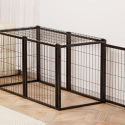 Dog Crate 47.2" Dog Kennel for Small Medium Dogs, Puppy Dog Playpen with Top, Pet Cage, Indoor, Black.47.2"L x 22"W x 24"H.