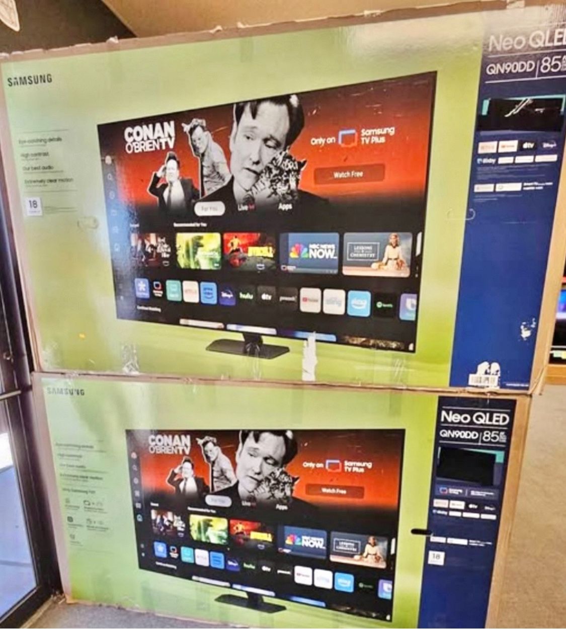 85 TV Samsung QN 90 smart 4K HDTV $55 down on financing free delivery six month warranty