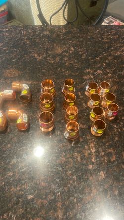 Copper fittings new 1 1/4 and 1 1/2 $5 and $10 ea