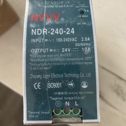 🚨 NDR-240-24 24V 10 Amp 240W Industrial DIN Rail Power Supply PFC🔥Brand New 👍