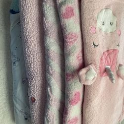 Baby Girl Blankets Bundle