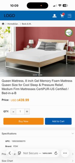 Memory Foam Mattress plus frame