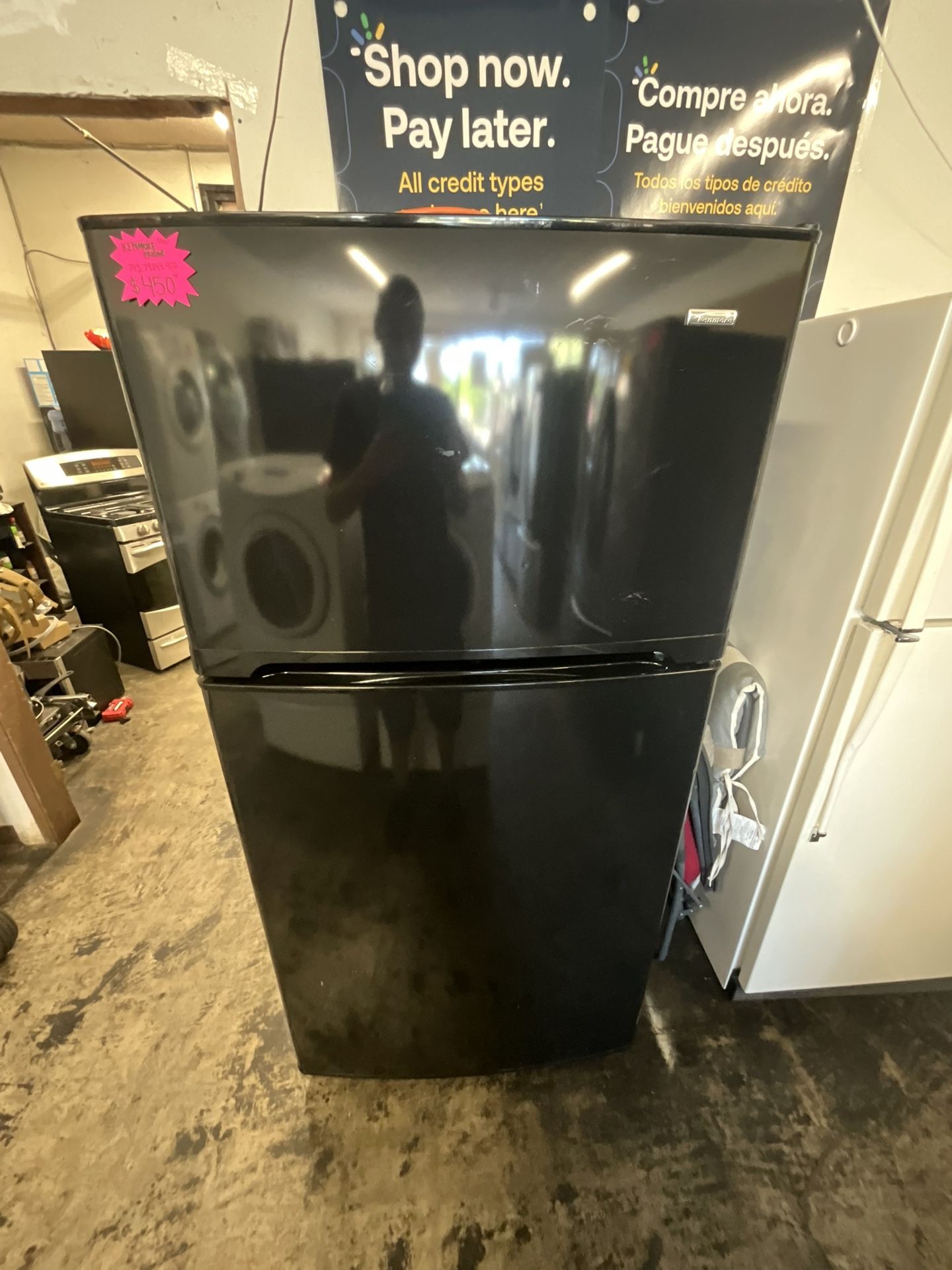 Black Kenmore Top Freezer Refrigerator