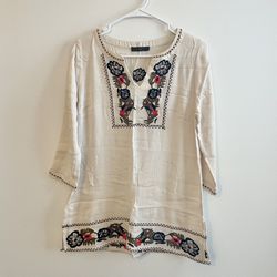 THML Boho Embroidered Top