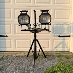 Commercial Electric- Dual Shop/Garage Spotlights On Tripod Stand