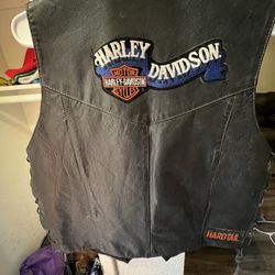 Leather Harley Davidson Leather Vest 