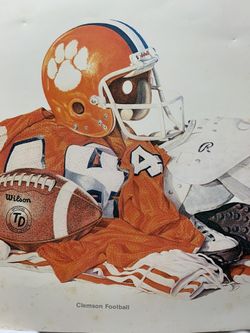 Clemson Football Print by Steve Ford Signed ; Numbered