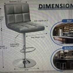 BRAND NEW 2 Stools (grey) - Box Never Opened