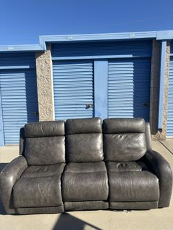 Power Reclining Leather Sofa