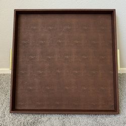 serving tray, extra large, brown, square (read description, accepting best offer!)