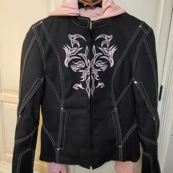 MOTORCYCLE JACKET-Womens M w/Hoodie