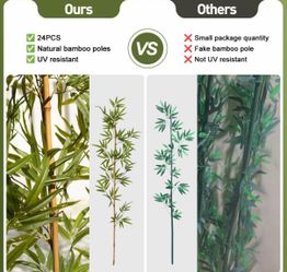 24-Pack 6ft Artificial Bamboo Poles