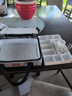 Portable Craft Supply Organizer Bag with Tray