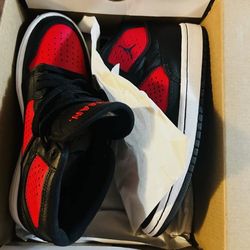 Jordan Air Jordan Black Red Leather High Top