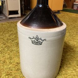Antique Vintage Salt Glazed Stoneware 3 Gallon Jug, Excellent Condition
