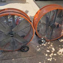 Pair of Commercial Electric 30" Heavy Duty Industrial Drum Fans $380 pair / $200 each