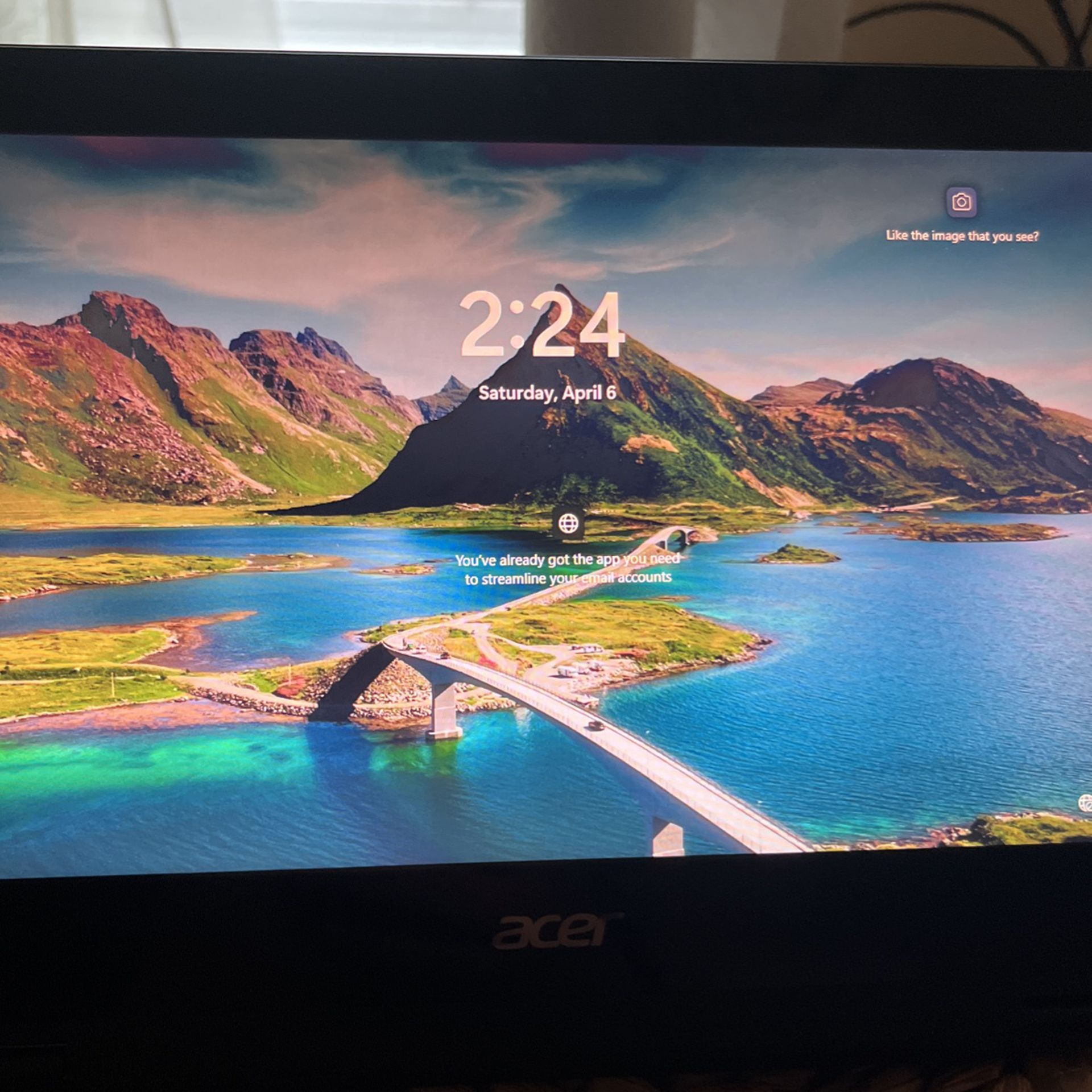Acer Touch Screen Laptop With Acer Charger