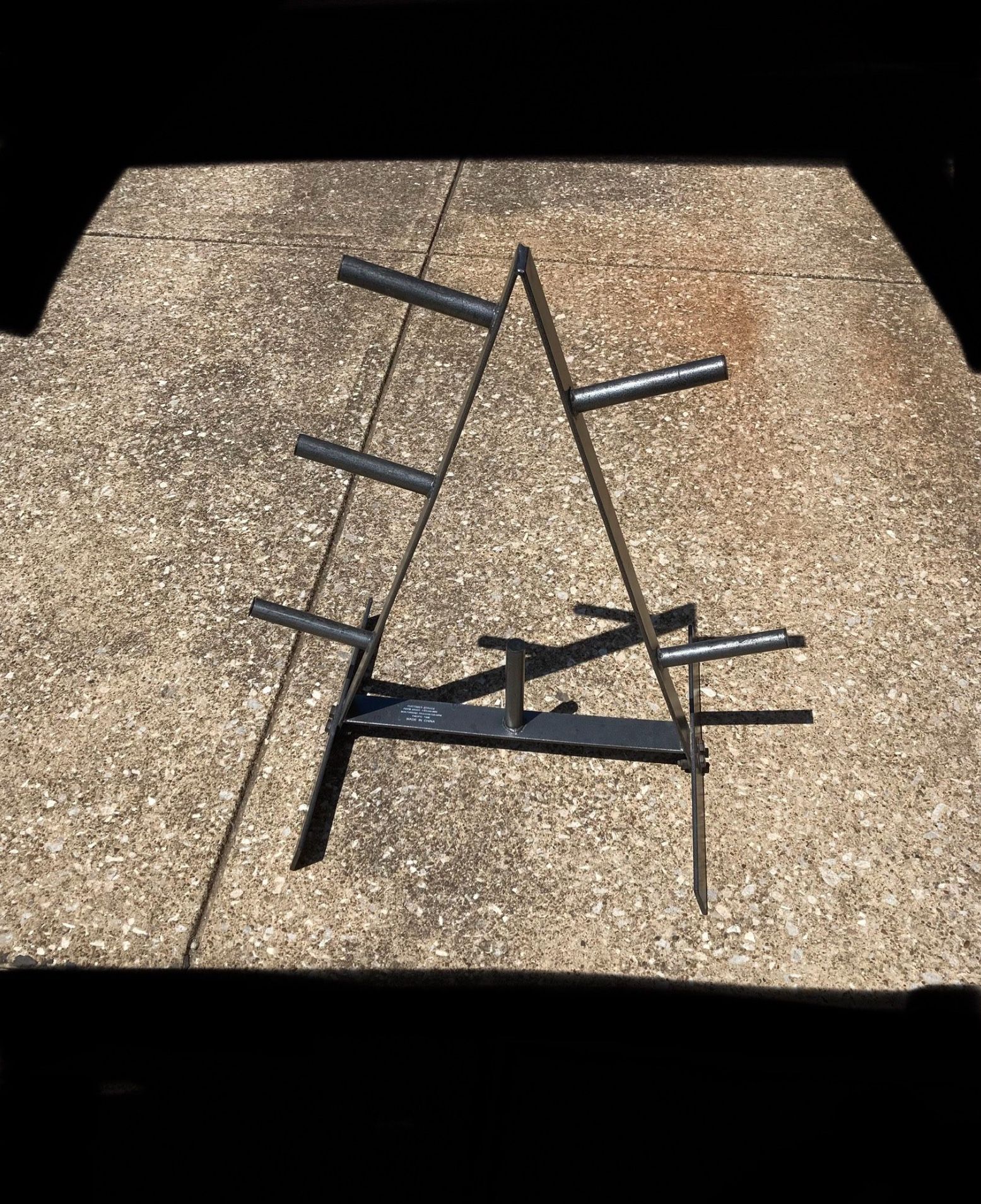 Olympic 2” / Standard 1” weight Plate rack tree weights plates storage hole size stand holder