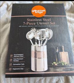 Gourmet Edge Stainless Steel 7 PC Utensil Set - New