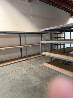 Metal Boltless Shelving Units Set