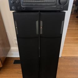 Kenwood Stereo Receiver + JBL Floor Speakers (Complete Vintage System) 