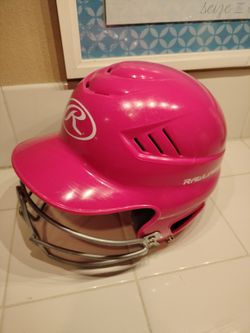 Rawlings Solid Pink Softball, Baseball, Batting Helmet Size S - M