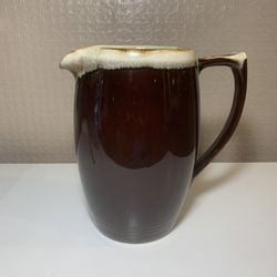 Vintage Pflatzgraff Gourmet Brown Drip Glaze 64oz Pitcher USA 386