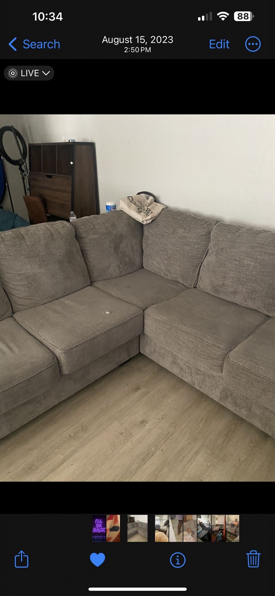 Sectional Couch grey