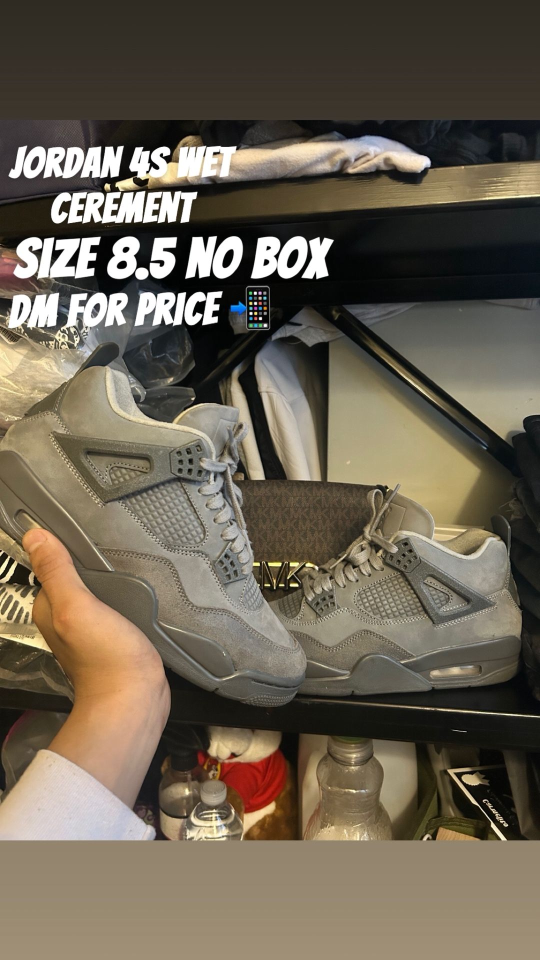 Jordan 4s Wet Cement Size 8.5 
