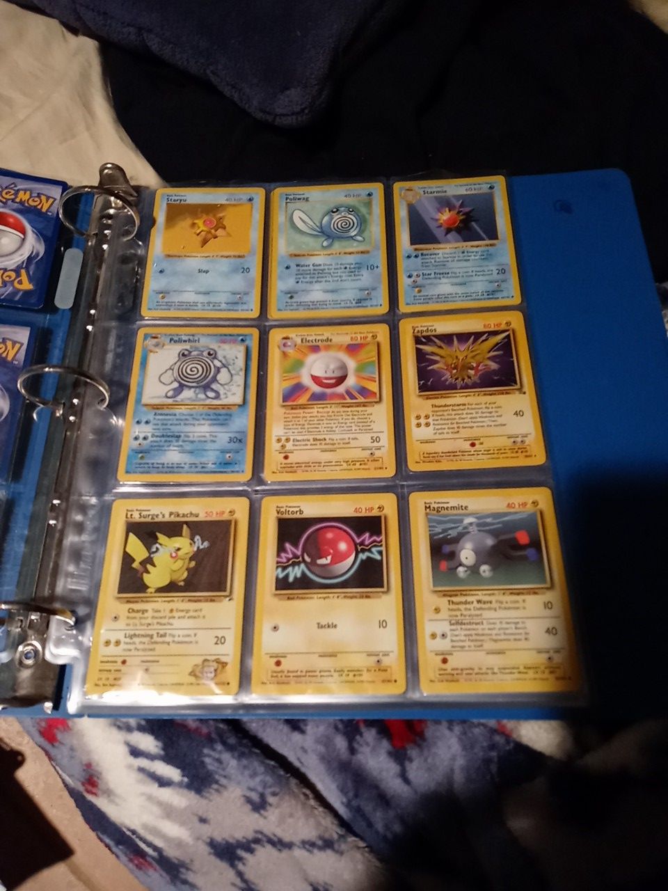 9 assorted base set pokemon cards