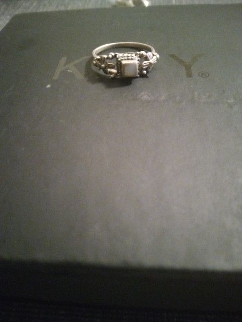 Vintage Sterling Ring Mother's Of Pearl