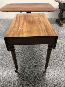 2 antique wooden tables