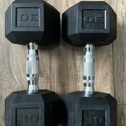 Two 30 Pound Dumbbells 